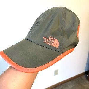 Unisex Grey The NorthFace Cap with Orange Trim